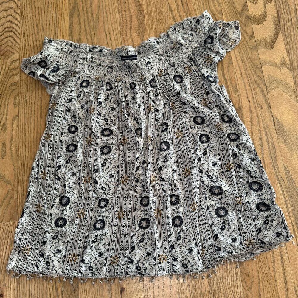 American Eagle Women's Off-Shoulder Smocked Top Multicolor Size Small